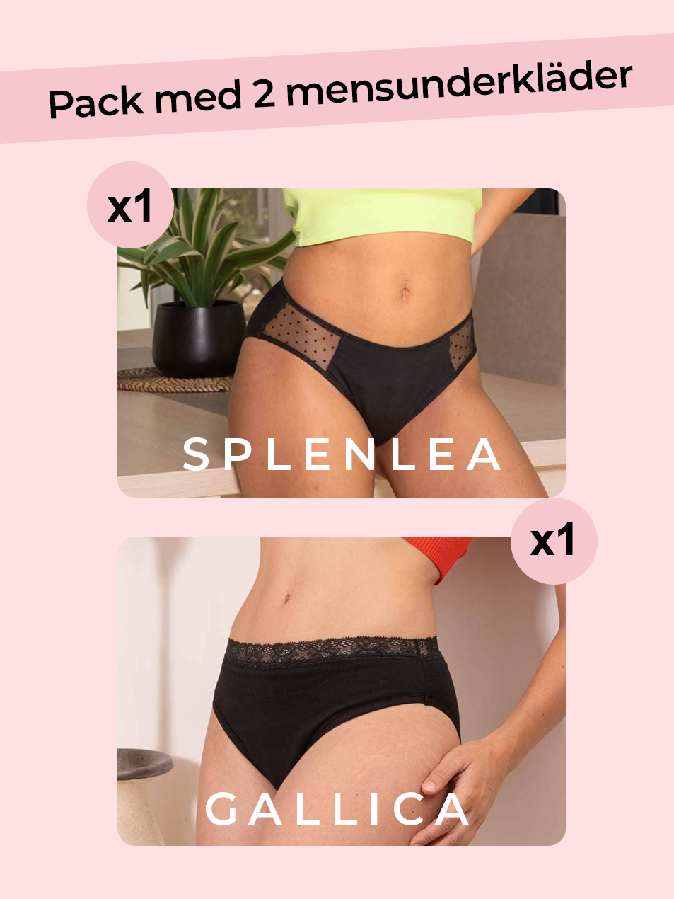 Pack med 2 mensunderkläder